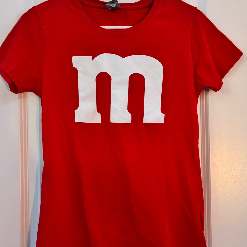 Womens Red M&M tee